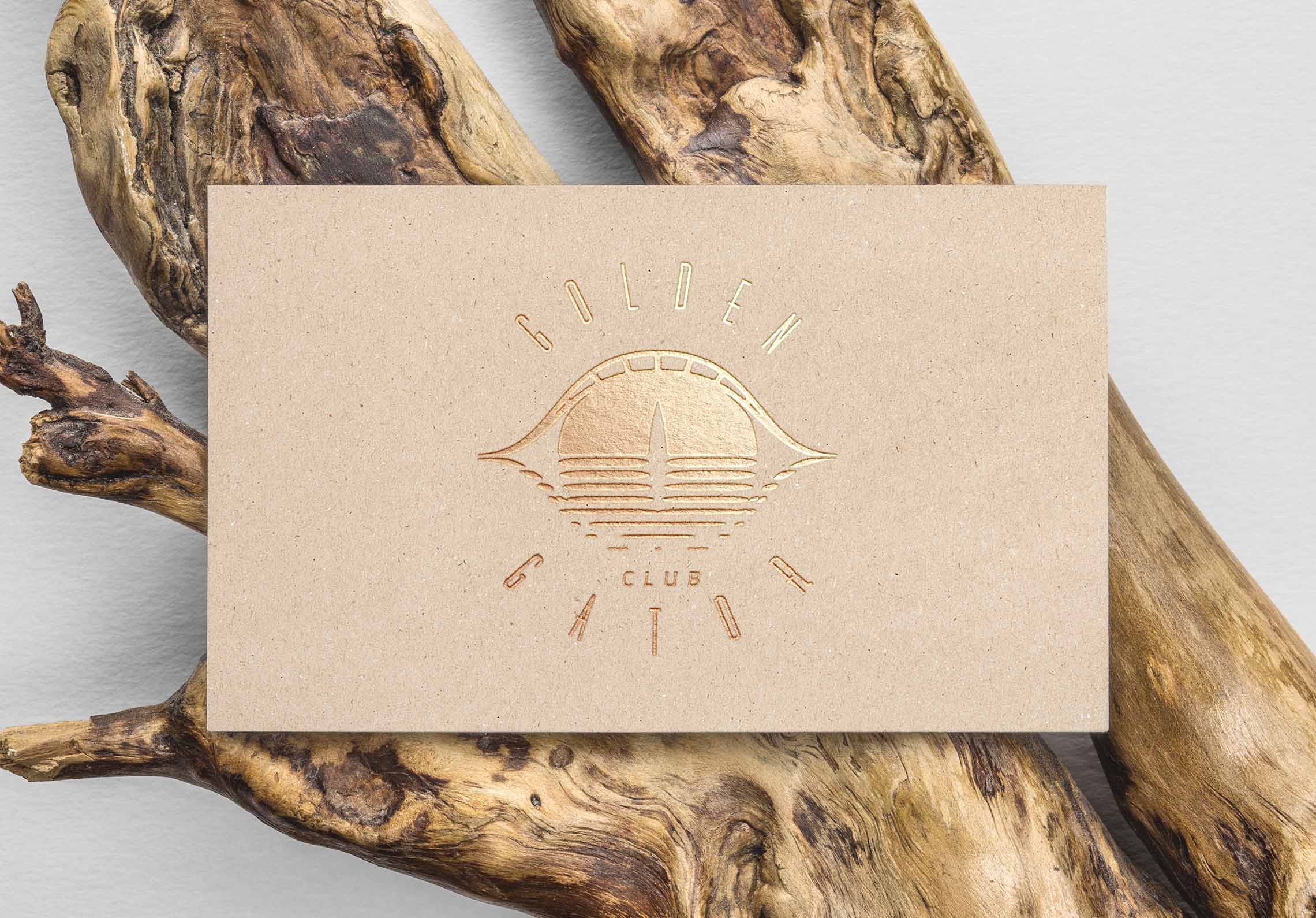Golden Gator Gate Logo Business Card